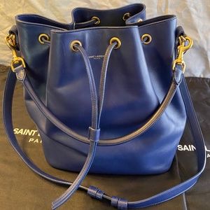 Saint Laurent Calfskin Large Emmanuelle Bucket Bag